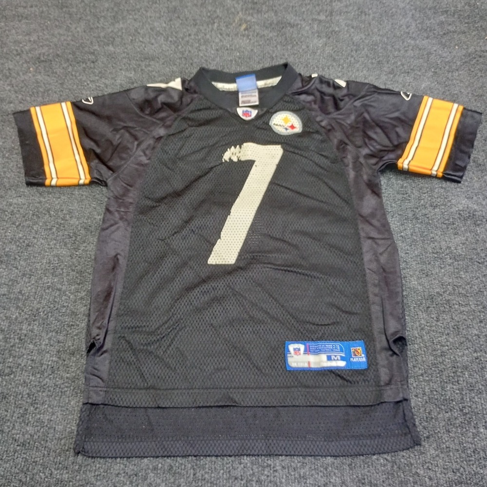 Pittsburgh Steelers Ben Roethlisberger 7 Jersey Youth Medium 10  12 Black Reebok